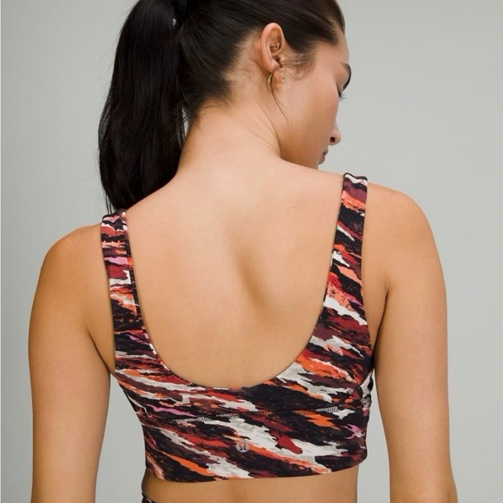 ✨SALE Lululemon Align Reversible Sports Bra 6 S Tiger Tide Smokey Red Multi